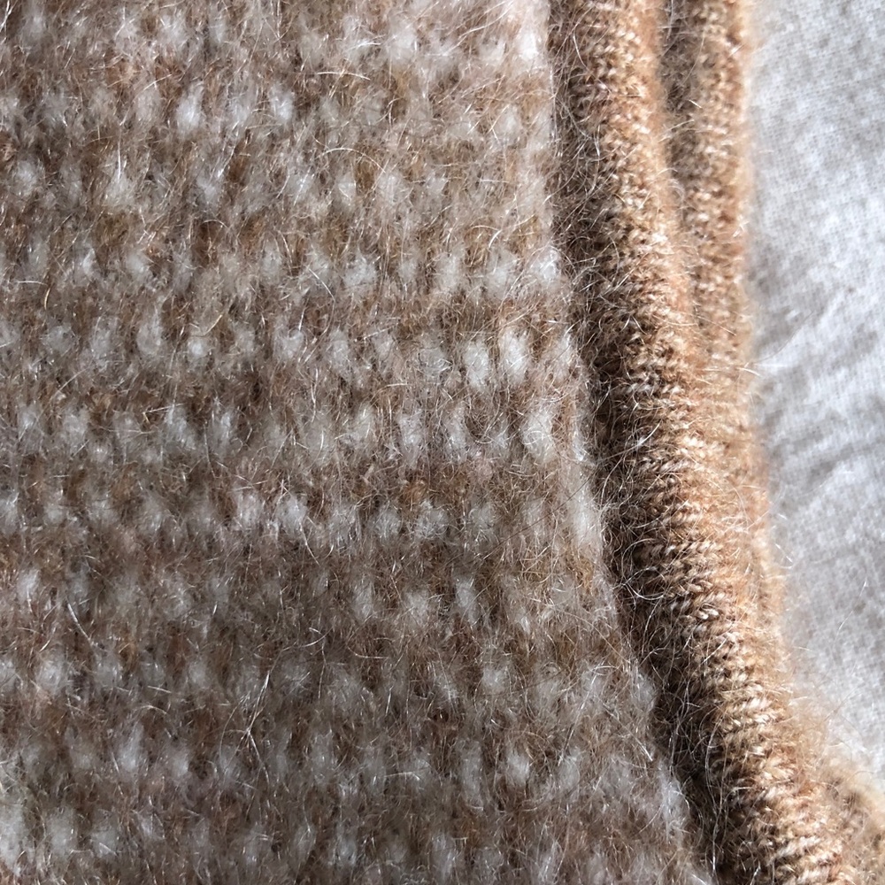 Sezane Pepy Cardigan Knit Tie-Front Sweater Vest in Tan Size 8 - Picture 6 of 7